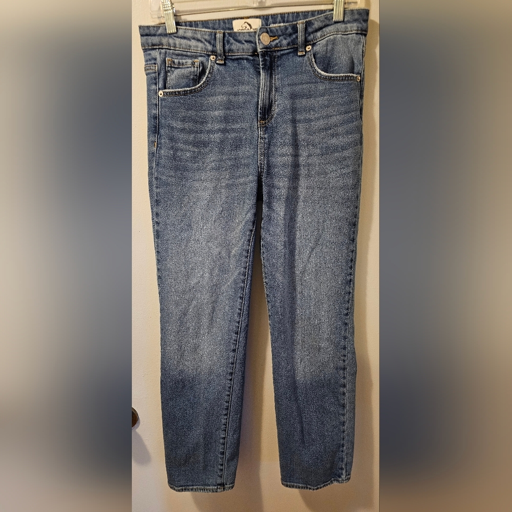 Jordache High-Rise Straight Leg Cropped Jeans Women's Size 6 Stretch